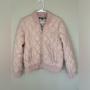 Steve Madden Blush pink Quilted Bomber Jacket small NWOT